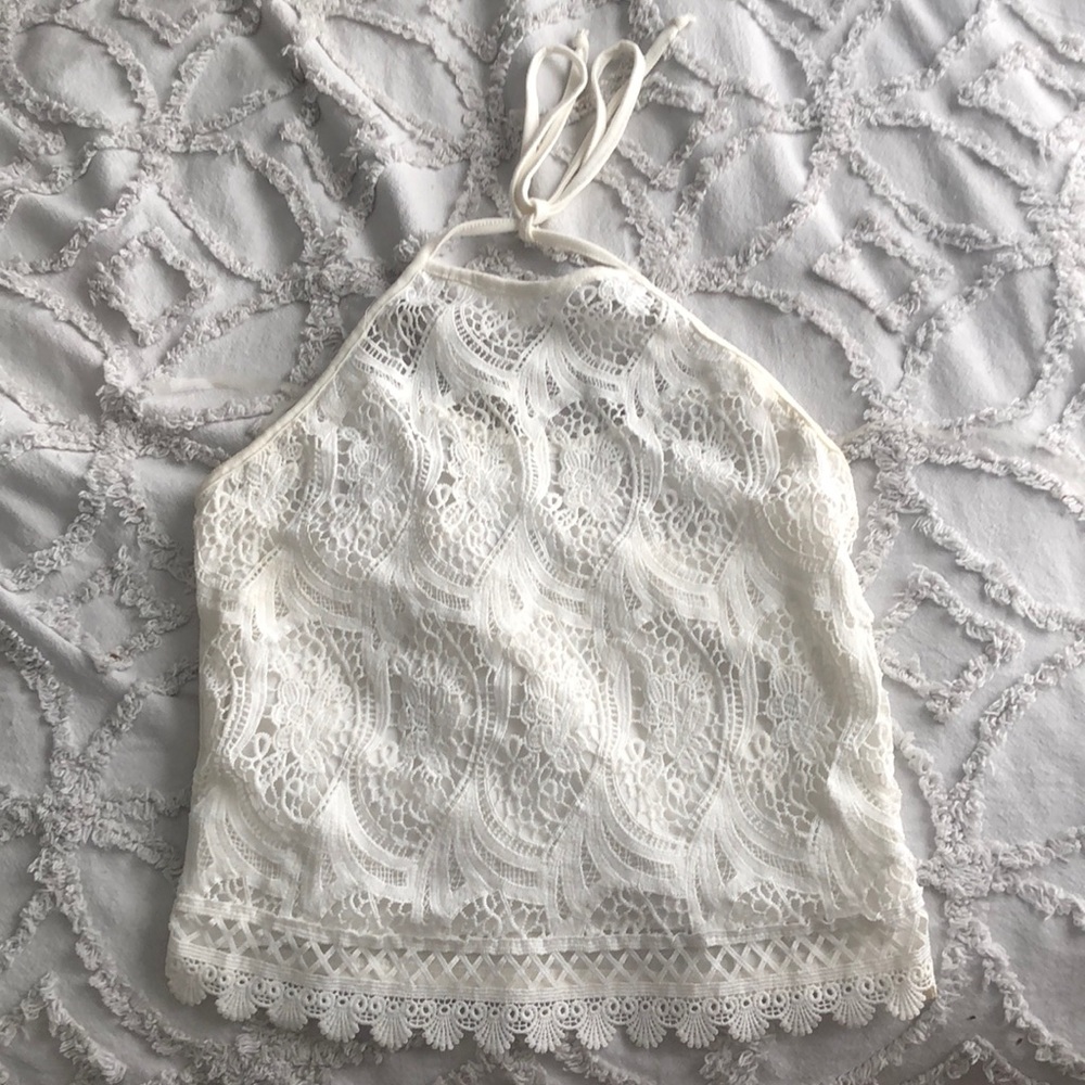 Womens white halter top